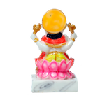Ganesh Ji Is Sitting On Lotus Flower Marble Dust Murti Idol - 7 × 4 Inches | For Pooja Temple And Home Decor