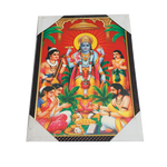 Shree Satyanarayan Bhagwan Photo Frame - 20 × 13 Inches | For Pooja Temple | Home Decor And Gifts