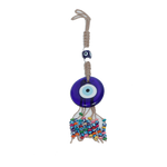 Glass Blue Evil Eye Hanger - 14 × 3 Inches