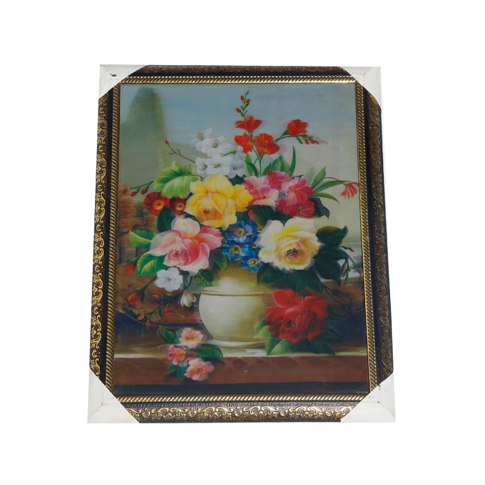 Flower Painting 3D Photo Frame - 14 × 17 Inches