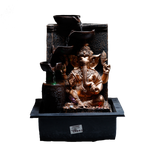 Lord Ganesha Smoke Water Fountain With Lightning Effect - 17 × 10 Inches | For Pooja Temple And Home Decor