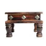 Wooden Mukkali, Mini Stool - 8 × 10 Inches