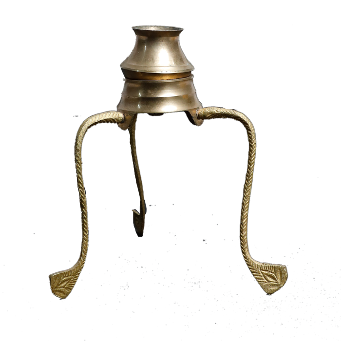 HS GEMS & Crafts Brass Lota for Puja Tripai Lota