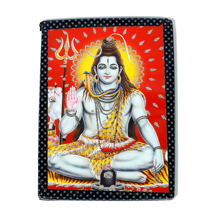 Shiv Ji Photo Frame - 7 x 5 Inches | For Pooja Temple And Home Decor