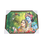 Lord Krishan And Goddess Radha Photo Frame - 20 × 26 Inches | For Pooja Temple | Home Decor And Gifts
