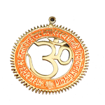 Om Chakar Orange- 8 × 8Inches