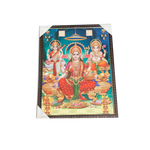 Lord Ganesha, Goddess Lakshmi Mata And Saraswati Mata Photo Frame - 25 × 19 Inches | For Pooja Temple | Home Decor And GIfts
