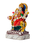 Durga Mata Sitting on Lion | Marble Dust Murti Idol - 5 x 3 Inches | For Pooja Temple And Home Decor
