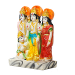 Ram Darbar Marble Dust Murti Idol - 5 × 3 Inches | For Pooja Temple And Home Decor
