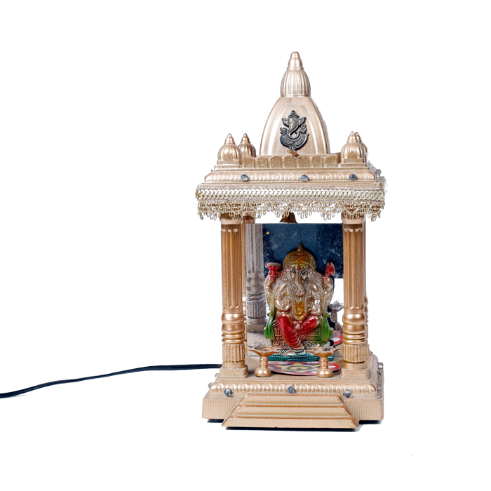 Ganesh JI - 11 × 6 Inches | Golden Floor Rested Home Temple Light