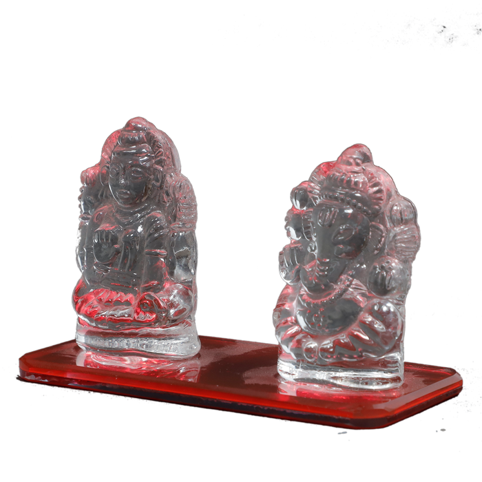 Red Laxmi Ganesh - 3 × 4 Inches