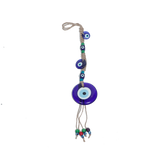 Glass Blue Evil Eye Hanger - 19 × 3 Inches