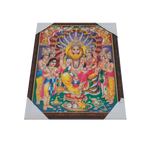 Narasimha Lakshmi/Swami Narayan Laxmi Photo Frame - 17 x 13 Inches | For Pooja Temple | Home Decor And Gifts