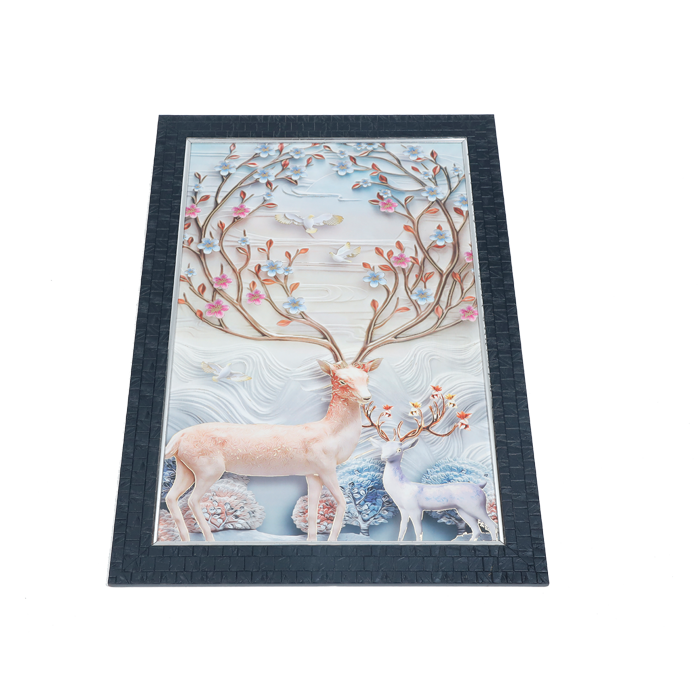 Diamond Painting Deer/Diamond Embroidery Photo Frame - 14 × 20 Inches | For Home Decor And Gifts