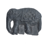 Green Granite Stone Elephant- 1 × 1 Inches