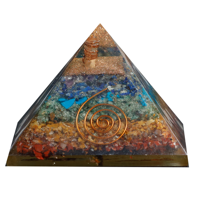 Labradorite Orgone Pyramid for Confidence & Self-Empowerment - 3 × 3 Inches