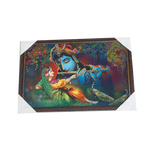 Goddess Radha And Lord Krishan Photo Frame - 13 × 19 Inches | For Pooja Temple | Home Decor And Gifts