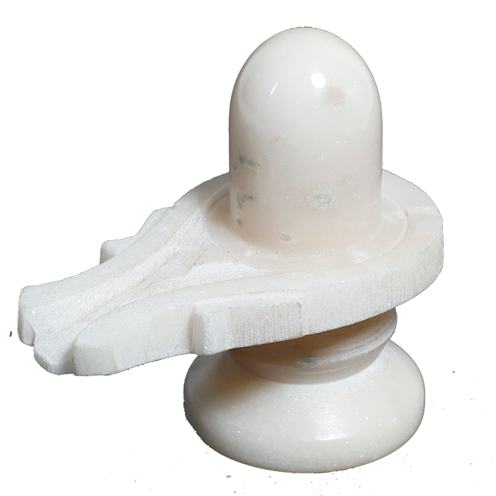 Shivling White -3.5 × 4 Inches