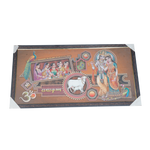 Lord Krishna And Goddess Radha With Gopis Photo Frame - 20 × 40 Inches | For Pooja Temple | Home Decor And Gifts