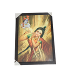 Lord Krishan And Goddess Radha Photo Frame - 22 × 30 Inches | For Pooja Temple | Home Decor And Gifts