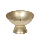 Brass Bitten Round Diya - 1.5 × 2 Inches