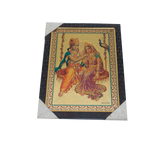 Goddess Radha And Lord Krishan Are Swinging Together Photo Frame - 9 × 13 Inches | For Pooja Temple | Home Decor And Gifts