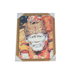 Shree Sai Baba Photo Frame - 17 × 13 Inches | For Pooja Temple | Home Decor And GIfts