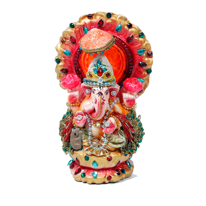 Lord Ganesha Terracotta Clay Murti Idol - 6 × 3 Inches | For Pooja Temple And Home Decor