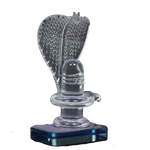 Handcrafted Glass Shiva Lingam Shiv Ling Idol - 4 × 2 Inches