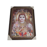 Lord Shiva Shankar Ji Photo Frame - 20 × 13 Inches | For Pooja Temple | Home Decor And Gifts