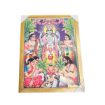 Shree Satyanarayan Bhagwan Photo Frame - 26 × 20 Inches | For Pooja Temple | Home Decor And Gifts
