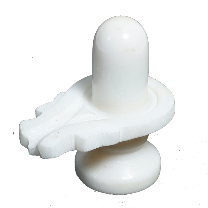Shivling White -4 × 4 Inches