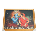 Lord Krishan And Goddess Radha Photo Frame - 26 × 20 Inches | For Pooja Temple | Home Decor And Gifts