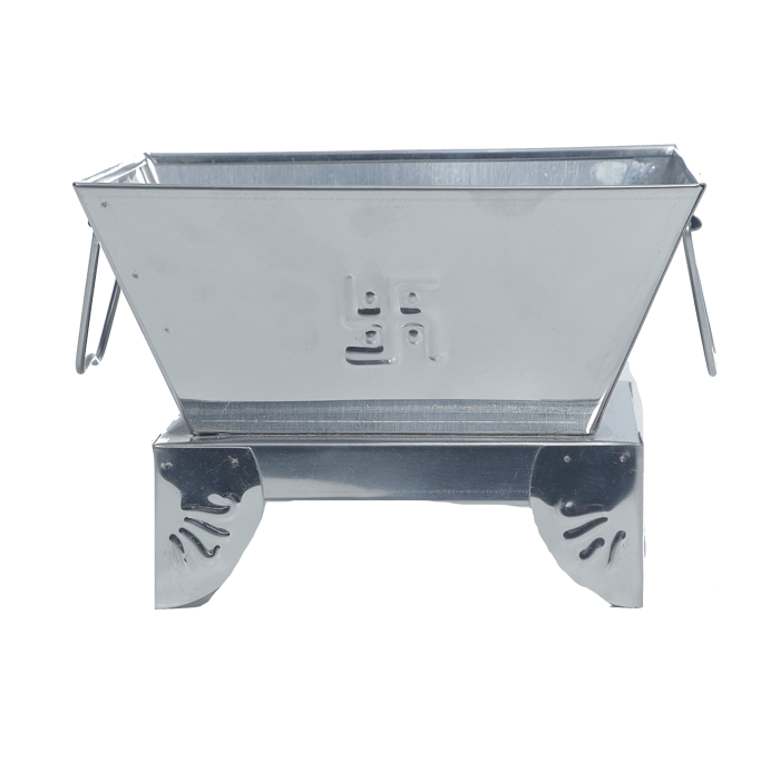 SPHINX SMALL STEEL HAWAN KUND FOR POOJA RITUALS - 6 × 6 Inches