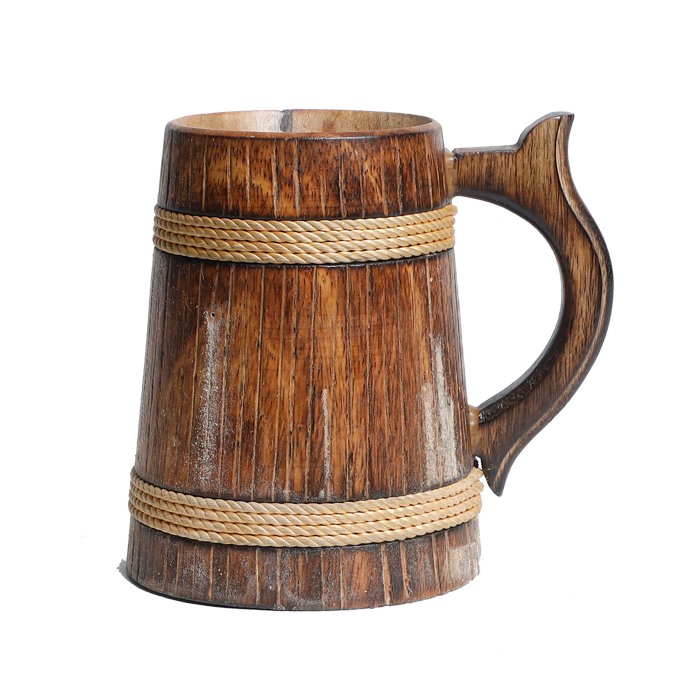 Wooden Beer Mug - 5 × 5 Inches