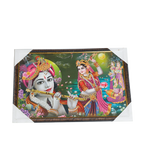 Goddess Radha And Lord Krishan Photo Frame - 13 × 19 Inches | For Pooja Temple | Home Decor And Gifts