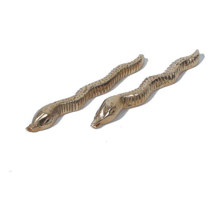 brass snake pendant - 3 × 1 Inches