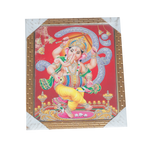 Lord Ganesha Photo Frame - 11 × 10 Inches | For Pooja Temple | Home Decor And Gifts