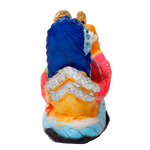 Radha & Krishan Sitting In A Boat | Rubber Murti Idol - 3 × 3 Inches | For Pooja Temple