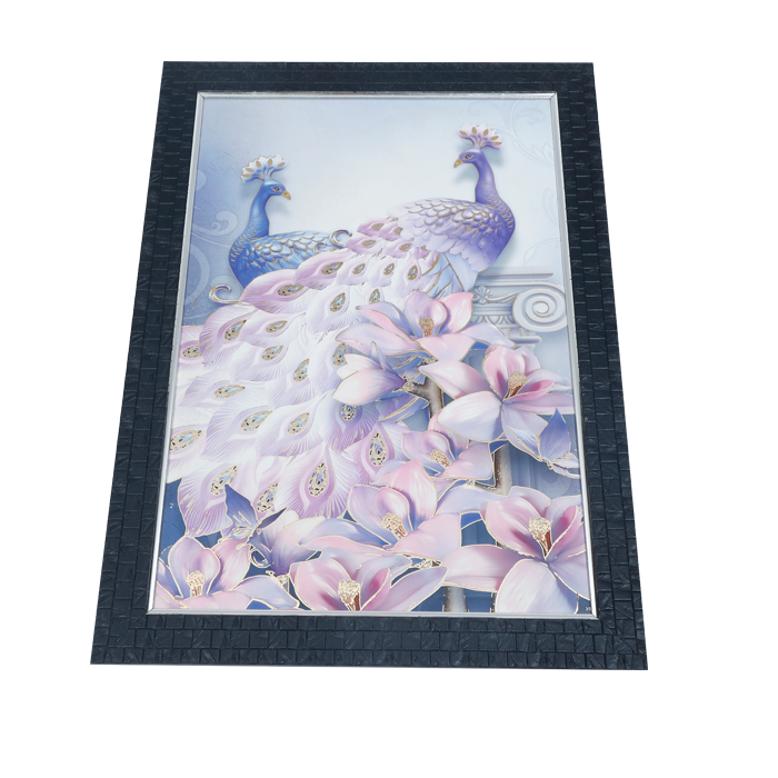 Diamond Painting Peacock Photo Frame - 14 × 20 Inches | For Home Decor And Gifts