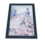 Diamond Painting Peacock Photo Frame - 14 × 20 Inches | For Home Decor And Gifts