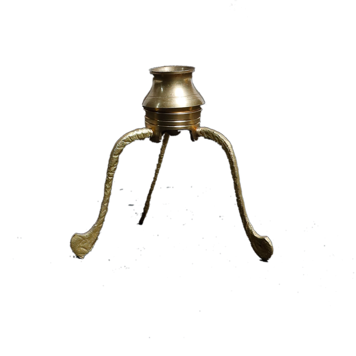 HS GEMS & Crafts Brass Lota for Puja Tripai Lota