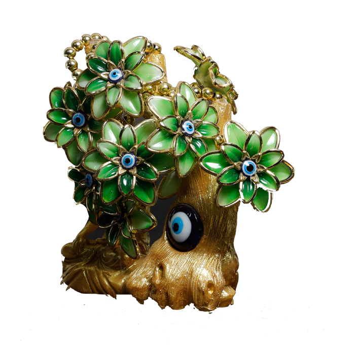 Golden Evil Eye Tree Buddha