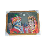 Goddess Radha And Lord Krishan Photo Frame - 20 × 26 Inches | For Pooja Temple | Home Decor And Gifts