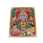 Shree Satyanarayan Bhagwan Photo Frame - 17 x 13 Inches | For Pooja Temple | Home Decor And Gifts