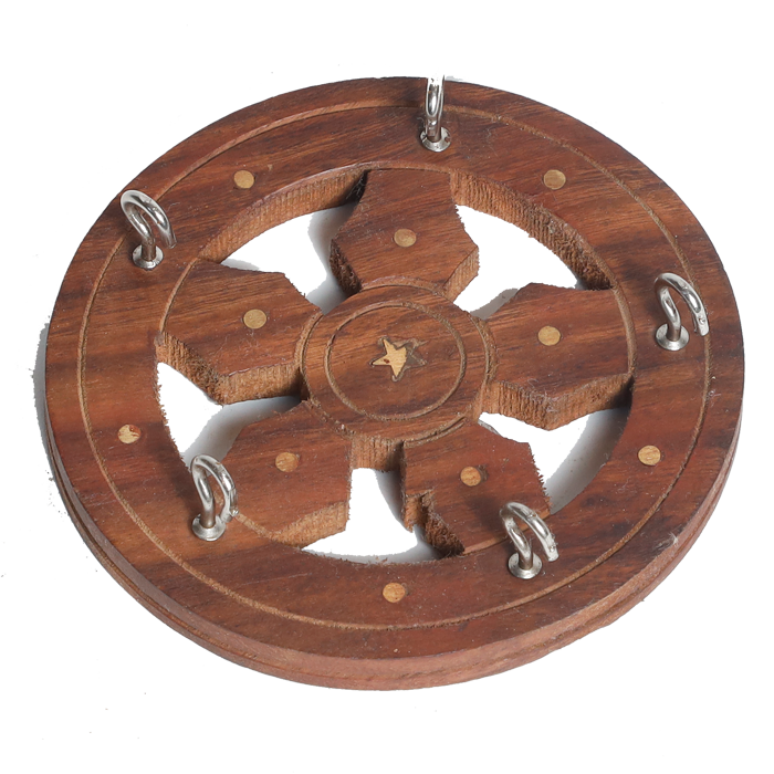 Wooden Round Key Holder - 10 × 10 Inches