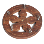 Wooden Round Key Holder - 10 × 10 Inches