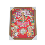 Goddess Lakshmi, Goddess Saraswati and Lord GaneshaPhoto Frame - 17 × 13 Inches | For Pooja Temple | Home Decor And Gifts