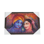 Lord Krishan And Goddess Radha Photo Frame - 13 × 19 Inches | For Pooja Temple | Home Decor And Gifts