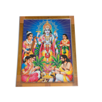 Shree Satyanarayan Bhagwan Photo Frame - 26 × 20 Inches | For Pooja Temple | Home Decor And Gifts